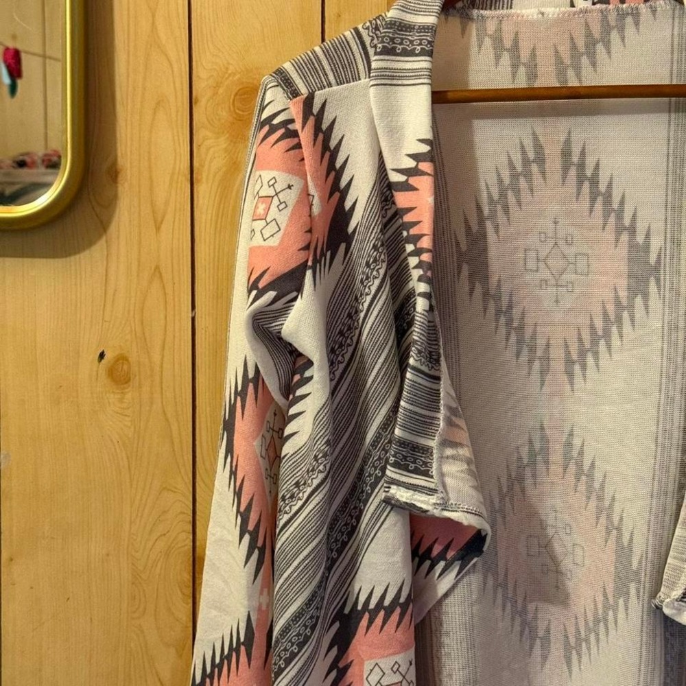 3 FOR $15 DEAL / Tribal Open Cardigan Size Small Aztec Boho Hippie - PVBUNDLE